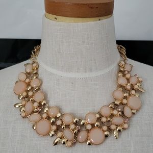 Blush and Gold Statement Necklace